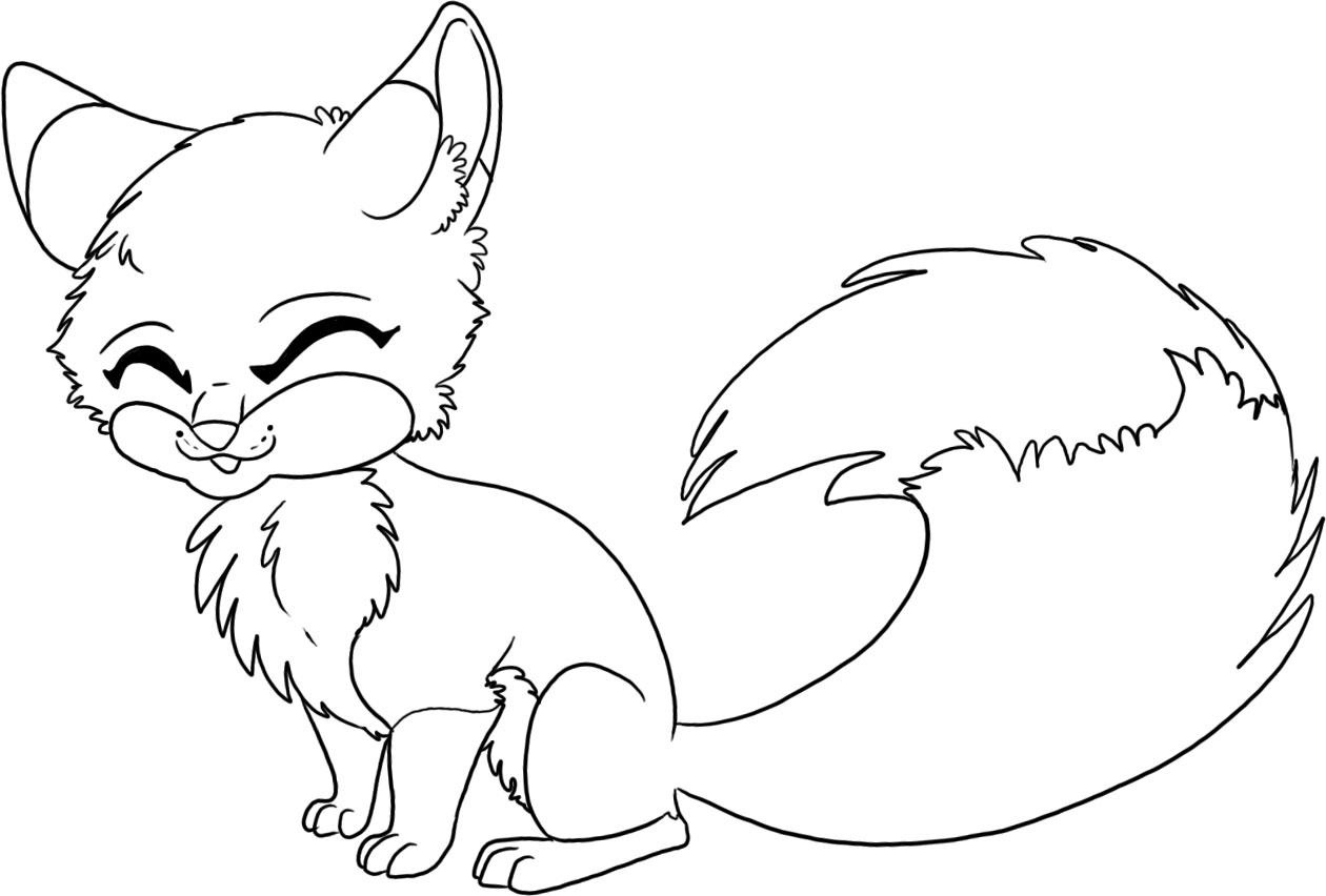 Desenho de Raposa Imprimivel para Colorir