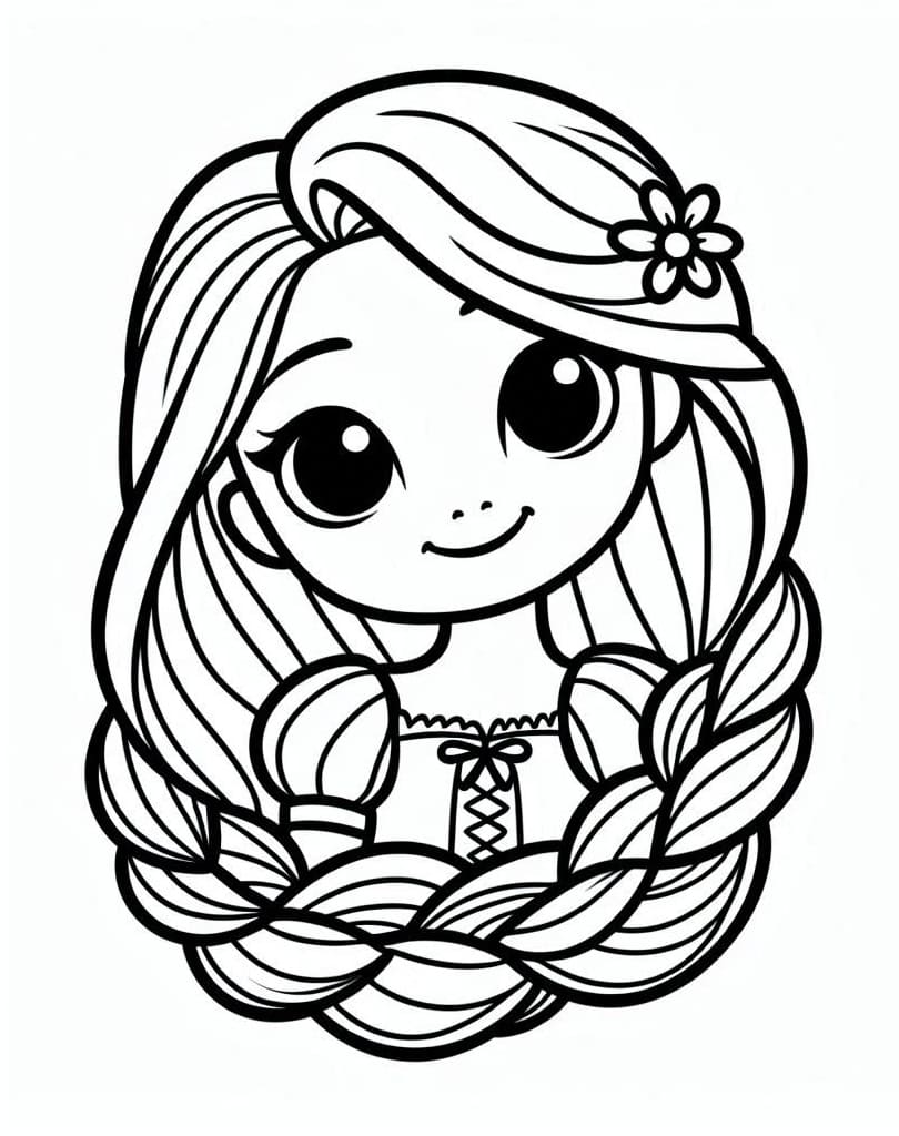 Desenho de Rapunzel Disney para Colorir
