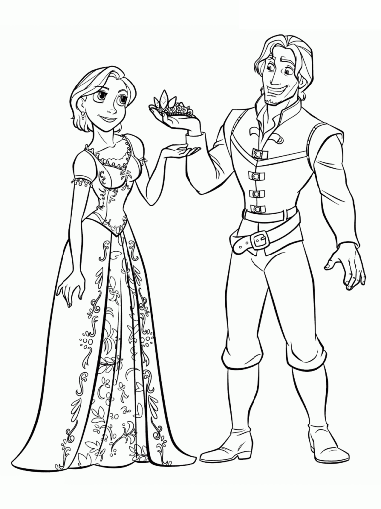 Desenho de Rapunzel para Colorir Download