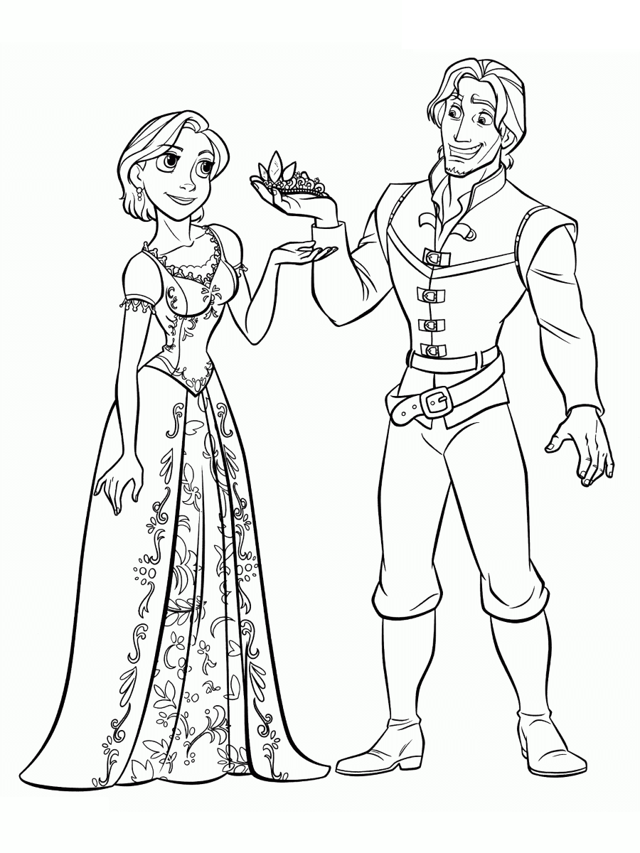 Desenho de Rapunzel para Colorir Download