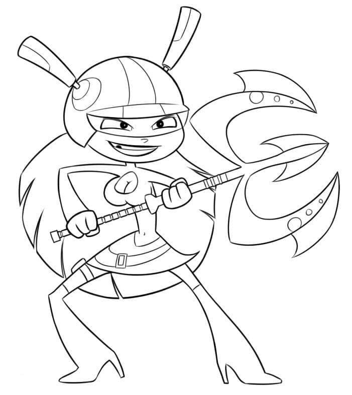 Desenho da Bárbara de Rayman para Colorir