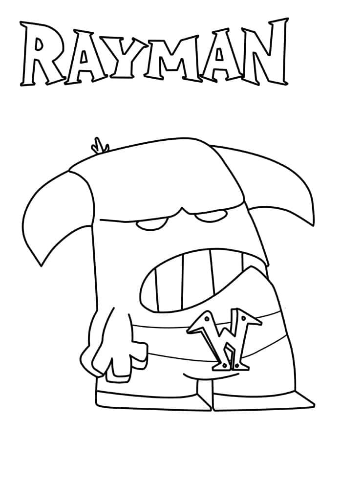 Desenho de Minotaur de Rayman para Colorir