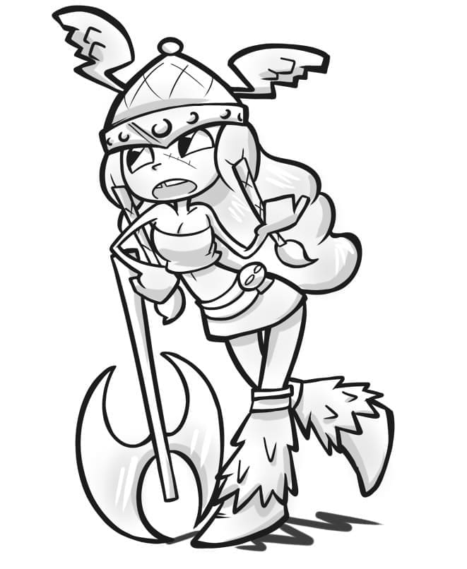 Desenho Pdf da Bárbara de Rayman para Colorir