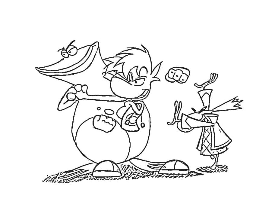 Desenho Rayman 13 para Colorir