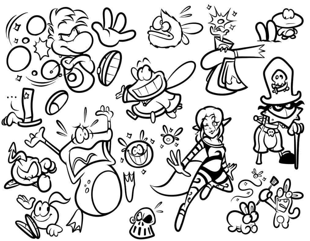 Desenho Rayman 15 para Colorir