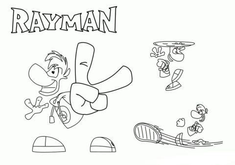 Desenho Rayman 16 para Colorir