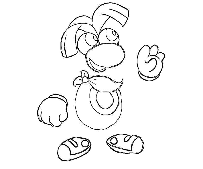 Desenho Rayman 20 para Colorir