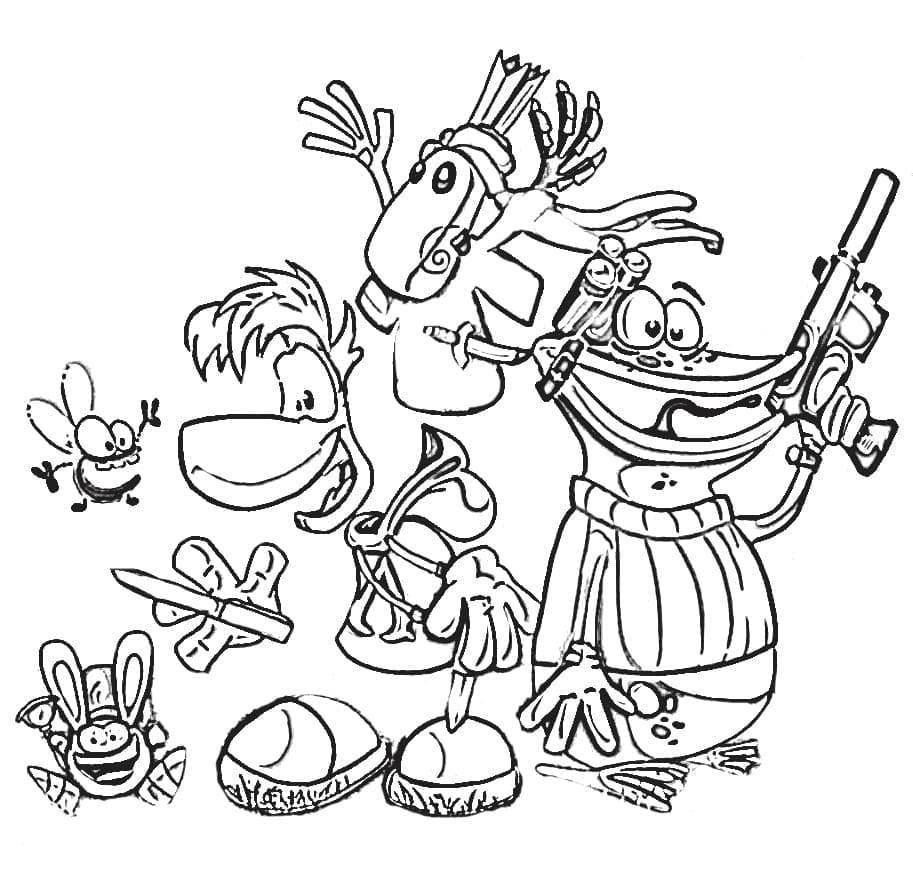 Desenho Rayman 3 para Colorir