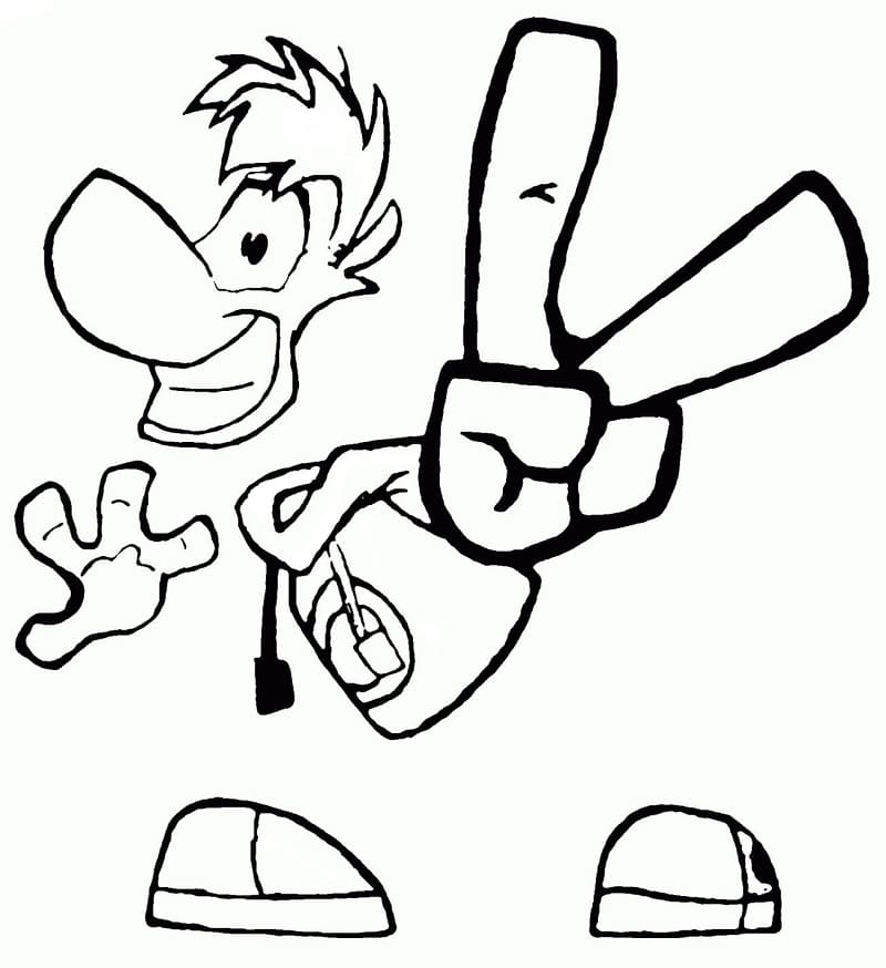 Desenho Rayman 4 para Colorir