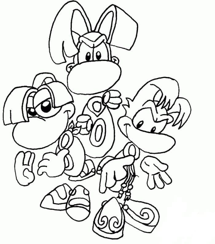 Desenho Rayman 5 para Colorir