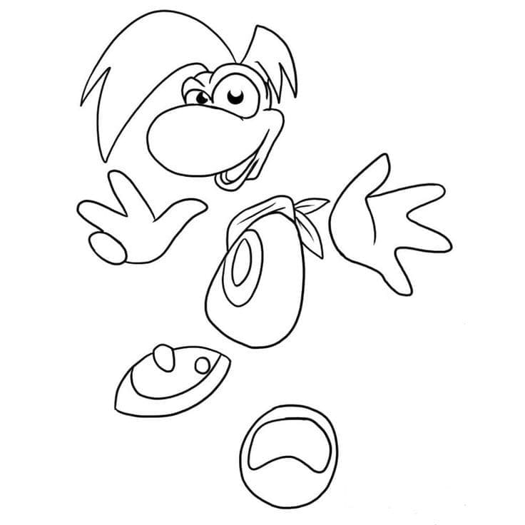Desenho Rayman 6 para Colorir