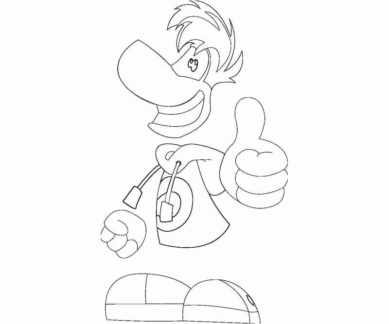 Desenho Rayman 7 para Colorir