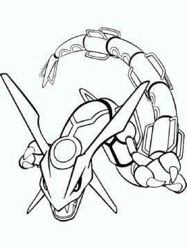 Desenho de Pokemon Rayquaza para crianças para Colorir