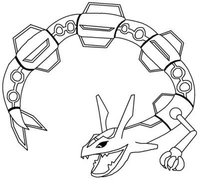 Desenho de Rayquaza grátis para Colorir