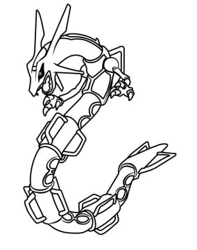 Desenho de Rayquaza para crianças para Colorir
