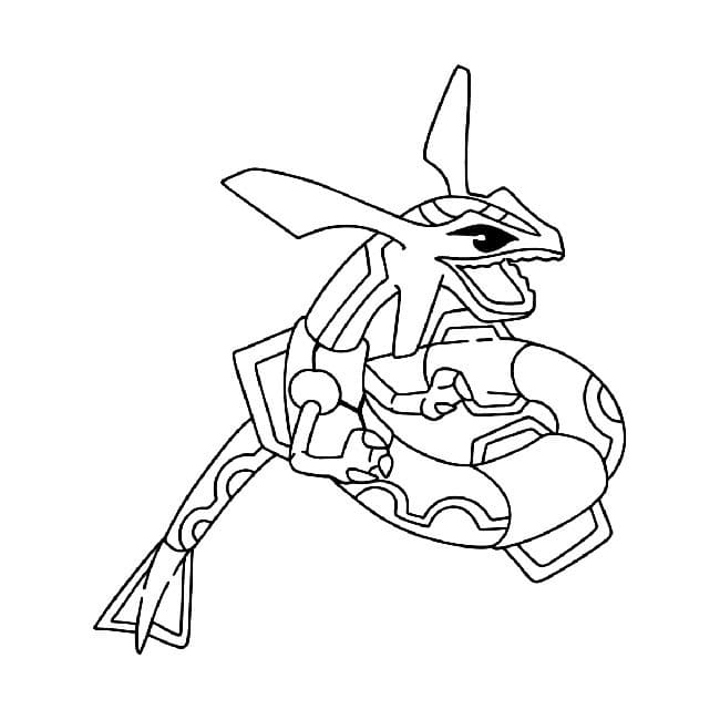 Desenho de Rayquaza Pokemon para Colorir