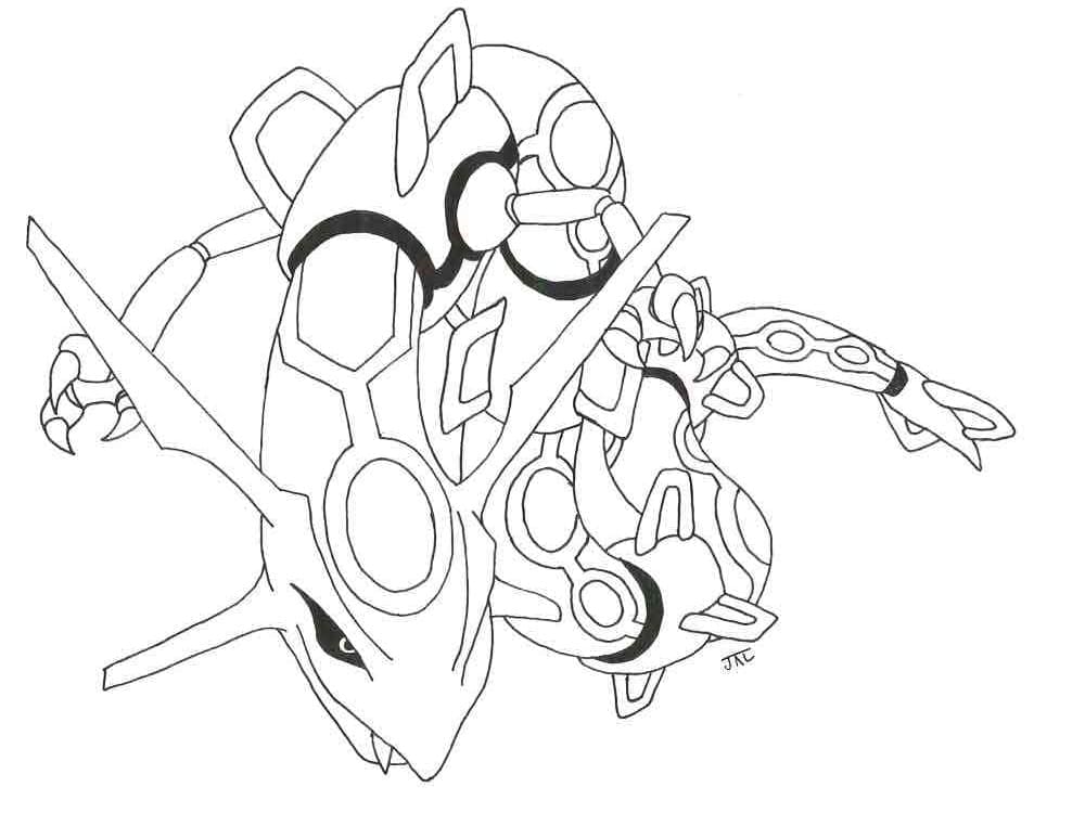 Desenhos de Rayquaza para Colorir