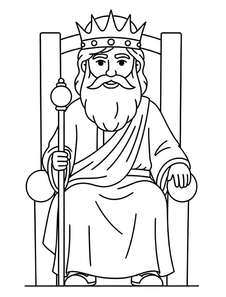 Desenho de Foto de Rei Salomão para Colorir