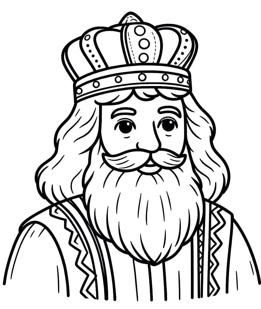 Desenho de Grátis Rei Salomão para Crianças para Colorir