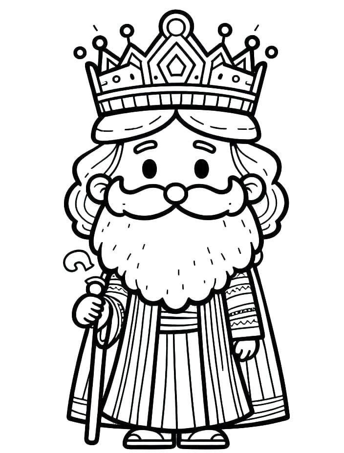 Desenho de Grátis Rei Salomão para Colorir