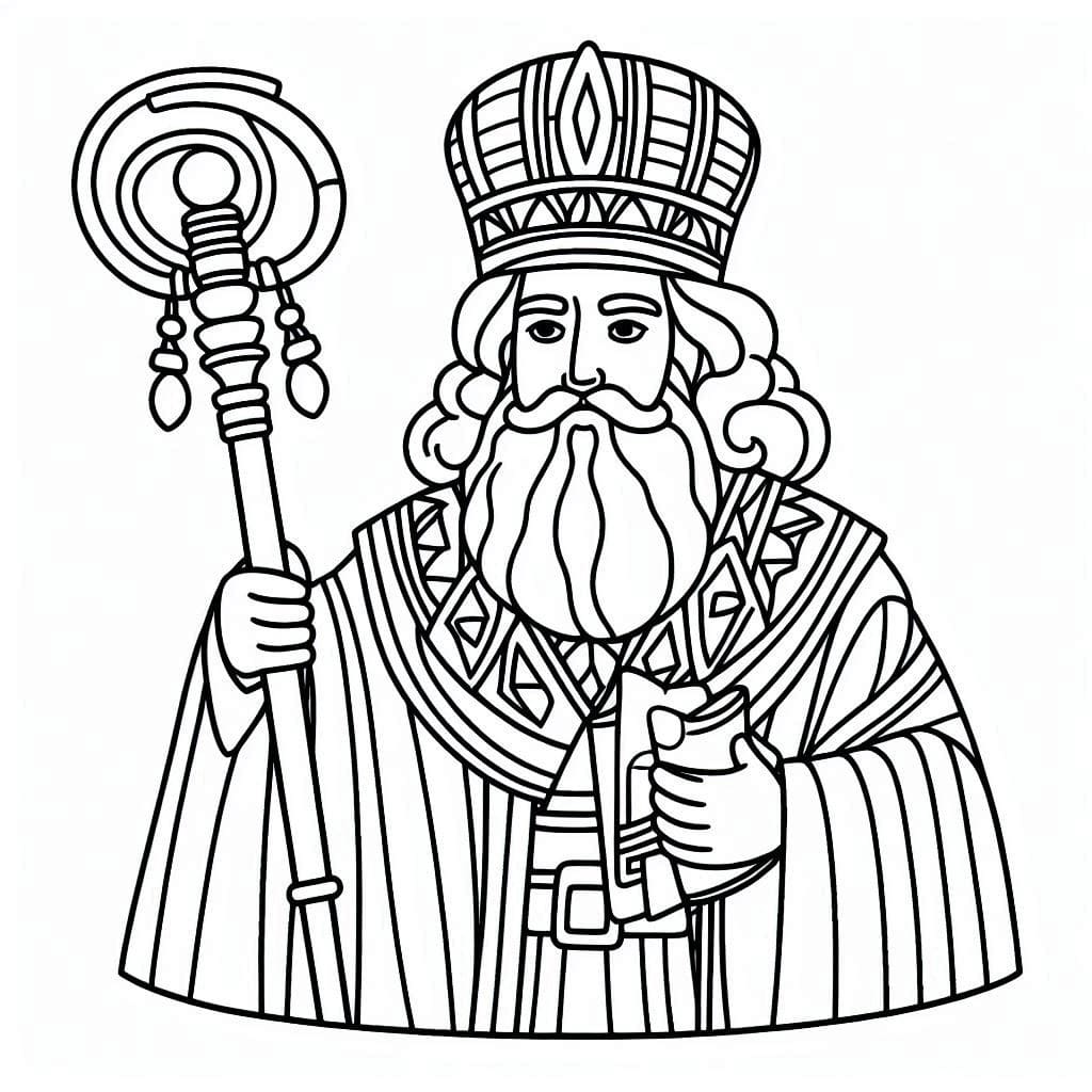 Desenho de Imprimivel Grátis Rei Salomão para Crianças para Colorir