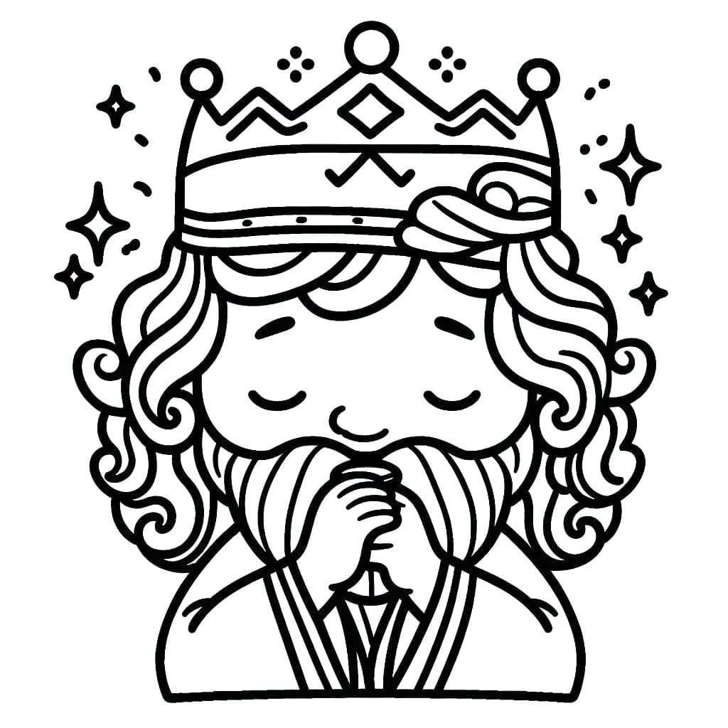 Desenho de Rei Salomão Grátis para Crianças para Colorir