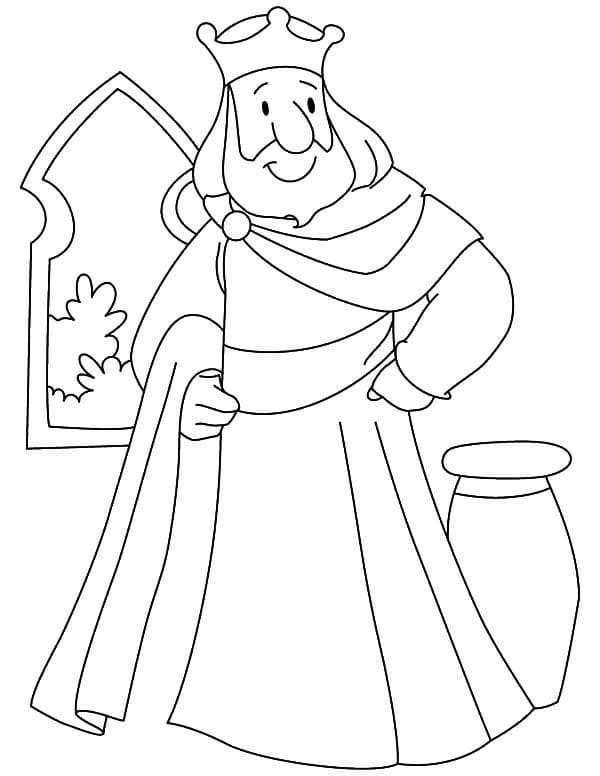 Desenho de Rei Salomão Imprimivel Grátis para Colorir