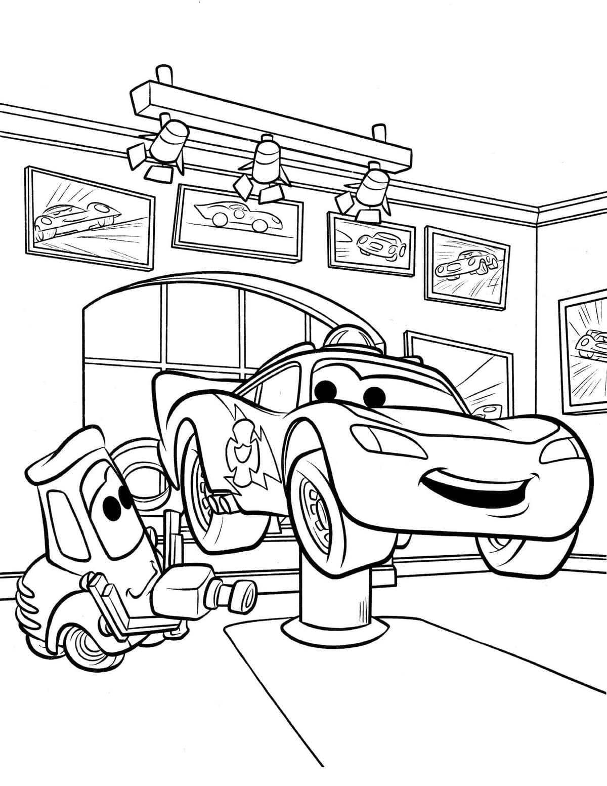 Desenhos de Relâmpago Mcqueen Carros para Colorir