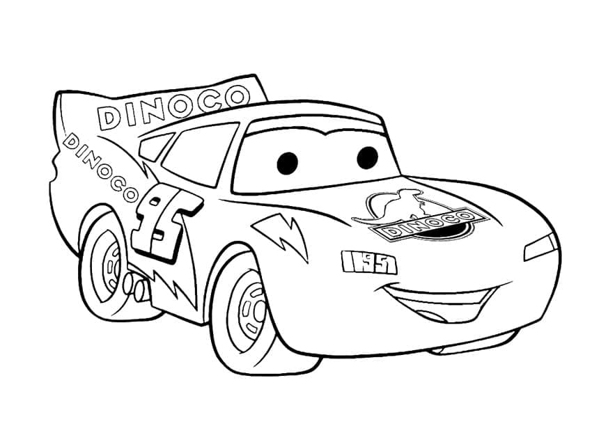 Desenhos de Relâmpago Mcqueen Muito Alegre para Colorir