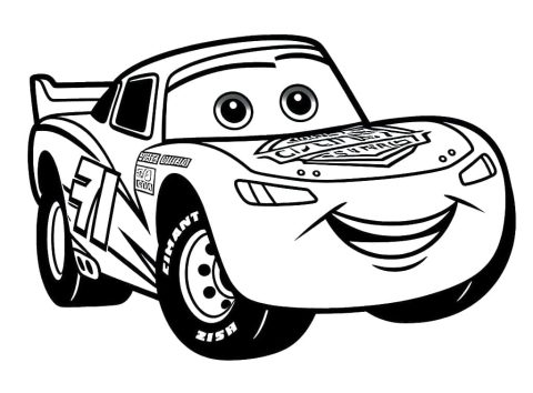 Desenhos de relâmpago Mcqueen Muito Fofo para Colorir