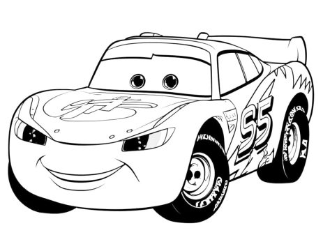 Desenhos de relâmpago Mcqueen para crianças de 1 Ano para Colorir