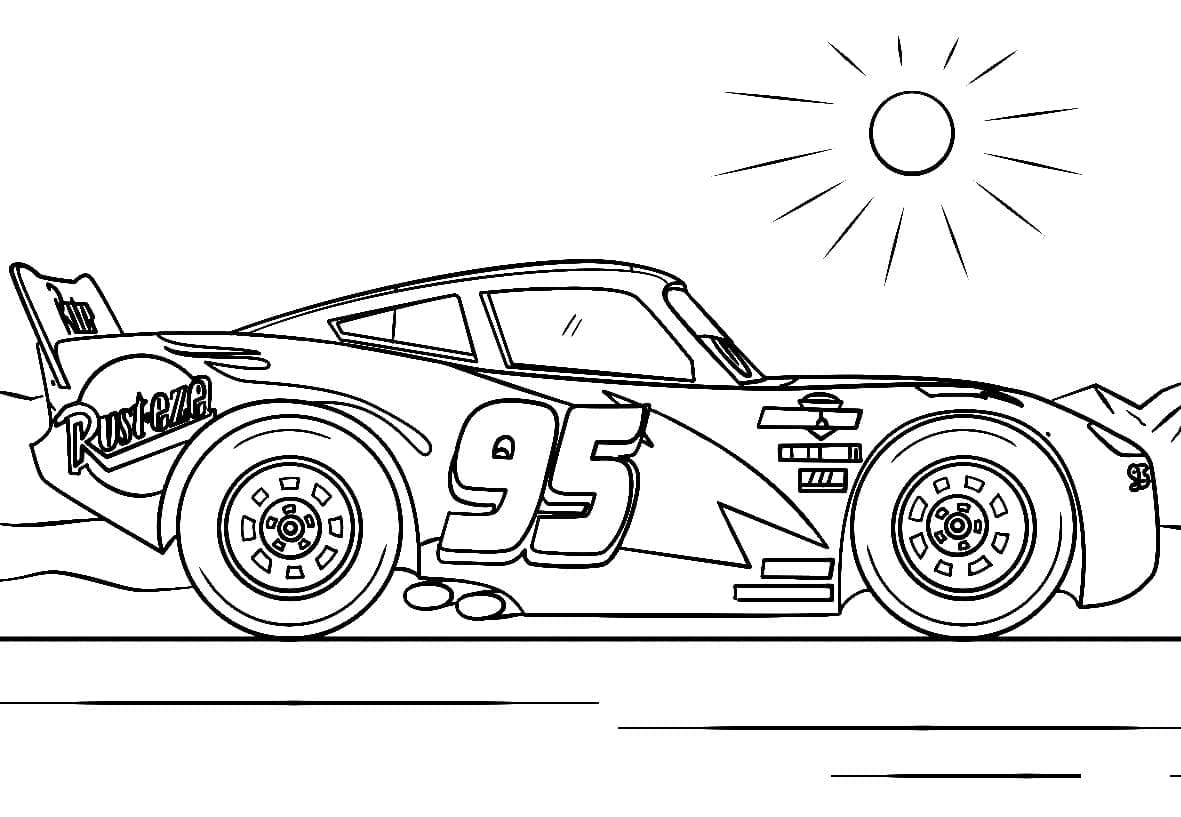 Desenhos de Relâmpago Mcqueen para Crianças de 2 Ano para Colorir