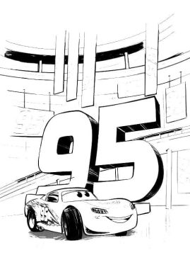 Desenhos de relâmpago Mcqueen para crianças de 3 Ano para Colorir
