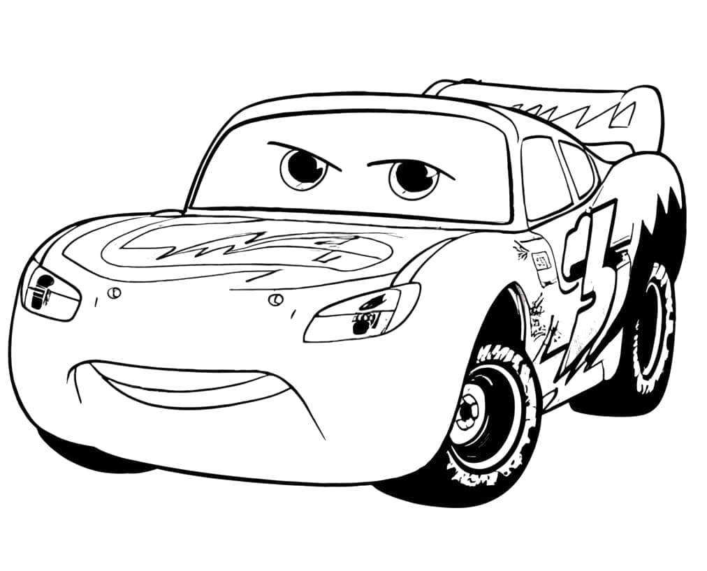 Desenhos de Relâmpago Mcqueen para Crianças de 4 Ano para Colorir