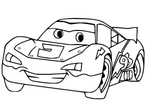 Desenhos de relâmpago Mcqueen para crianças de 5 Ano para Colorir