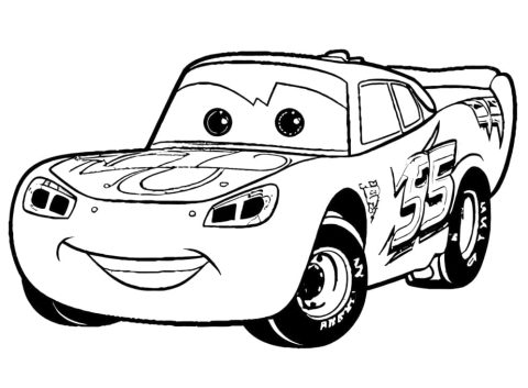 Desenhos de relâmpago Mcqueen para crianças de 6 Ano para Colorir