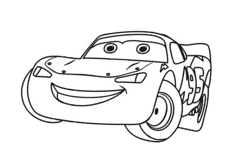 Desenhos de relâmpago Mcqueen para crianças para Colorir