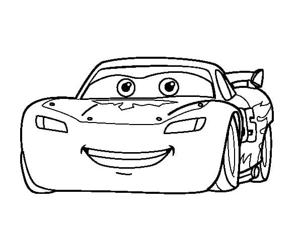 Desenho de Disney Carros Relâmpago Mcqueen para Colorir