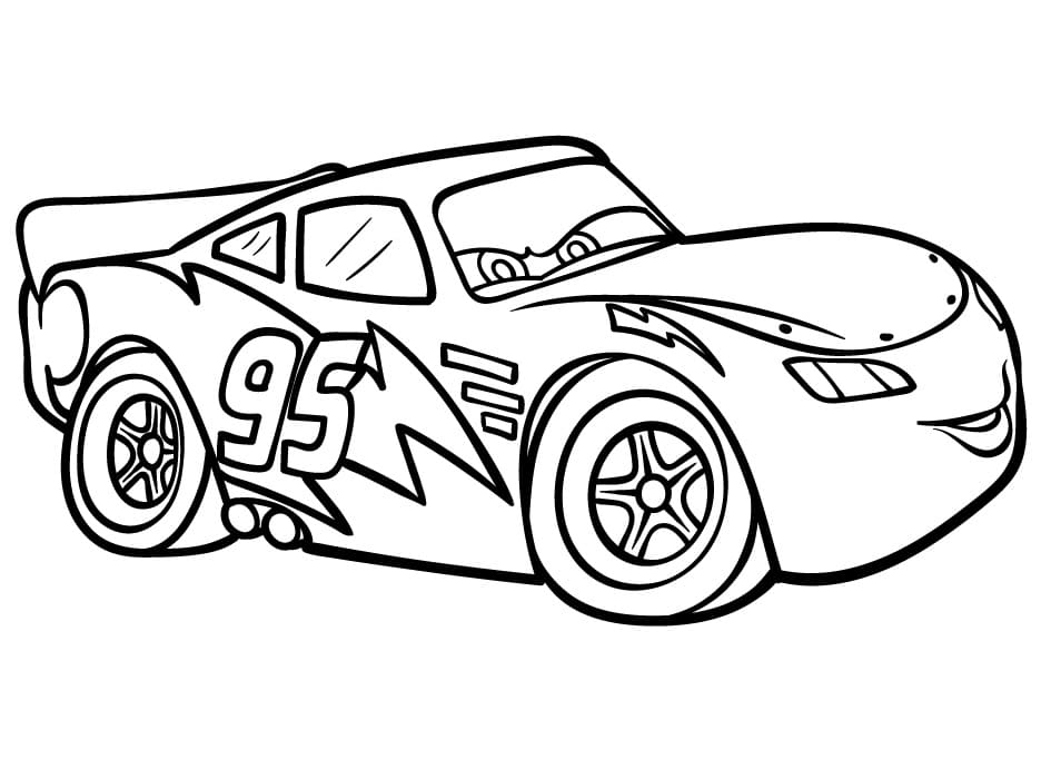 Desenho de Disney Relâmpago Mcqueen para Colorir