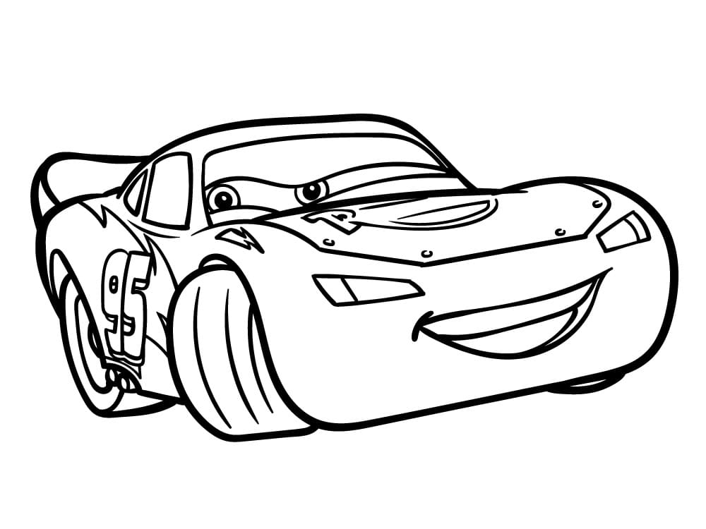 Desenho de Incrível Relâmpago Mcqueen para Colorir