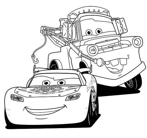 Desenho de Relâmpago Mcqueen Download Pdf para Colorir