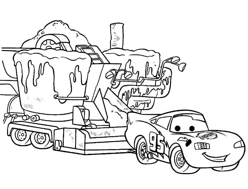 Desenho de Relâmpago Mcqueen Grátis para Imprimir e Colorir