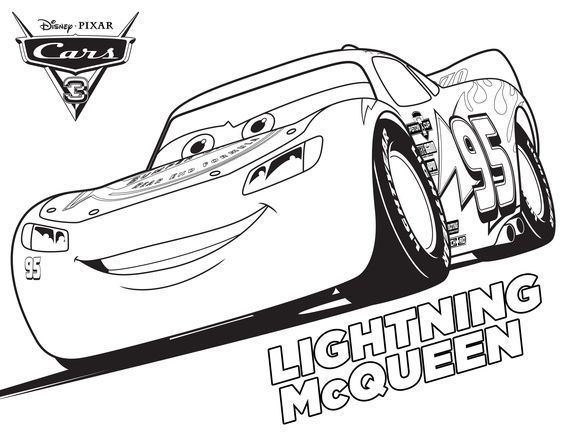 Desenho de Relâmpago Mcqueen Grátis Pdf para Colorir