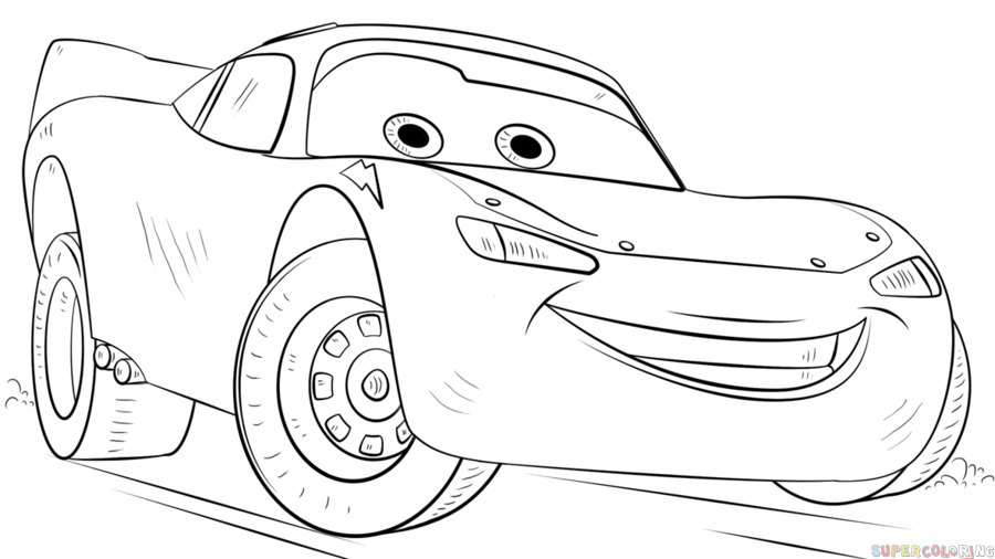 Desenhos de Relâmpago Mcqueen para Colorir