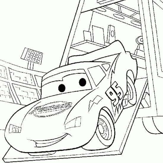 Desenho de Relâmpago Mcqueen Imprimivel para Imprimir e Colorir