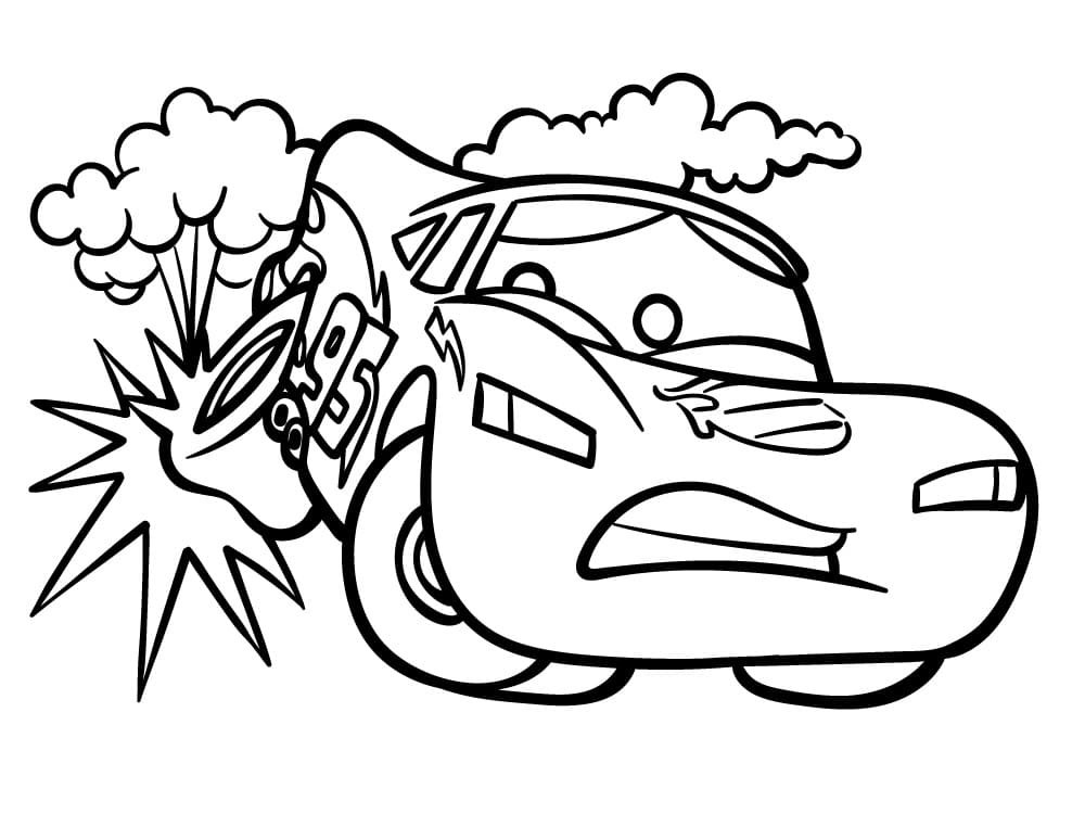 Desenho de Relâmpago Mcqueen para Colorir Imprimivel