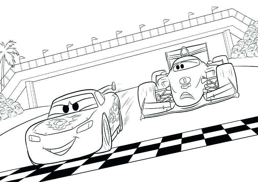 Desenho de Relâmpago Mcqueen Pdf para Colorir Grátis