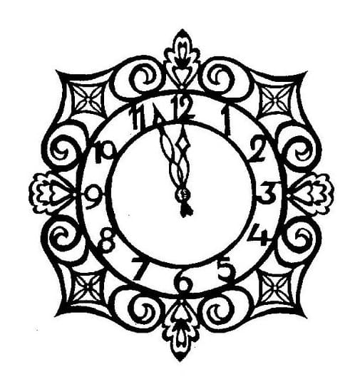 Desenho de Belo Relógio para Colorir