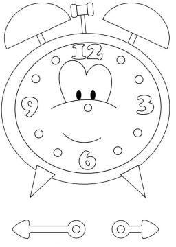 Desenho de Um relógio de Desenho Animado para Colorir