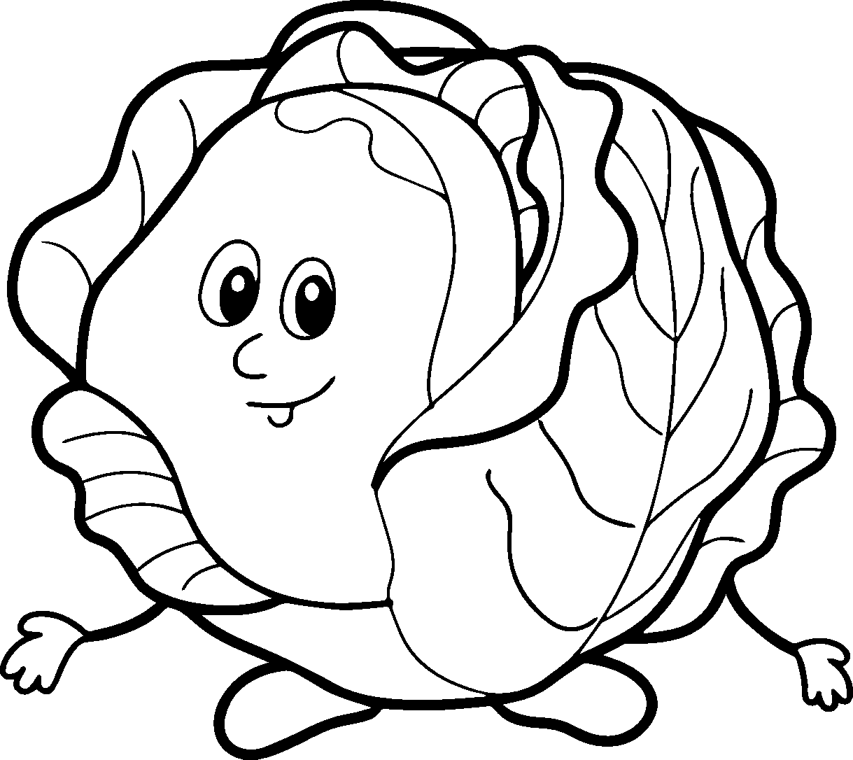 Desenhos de Repolho para Colorir